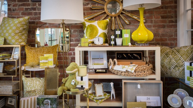 shop display yellow lamp shop display